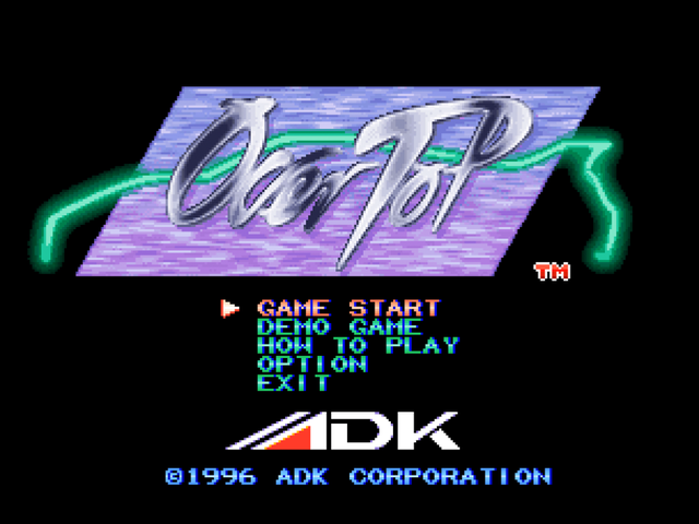 Over Top title screen for Neo Geo CD